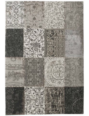 Flatvävd Matta Multi Patchwork Vintagematta Black & White 