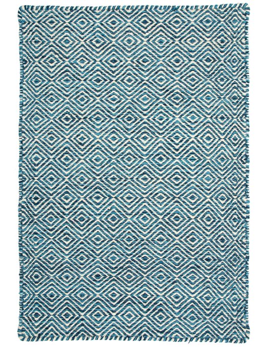 Handvävd Ullmatta Orissa  Blå Färg: Blå Storlek: 135x190