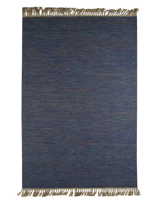 Handvävd Ullmatta Dalarna Blåcm Färg: Blå Storlek: 170x240 cm